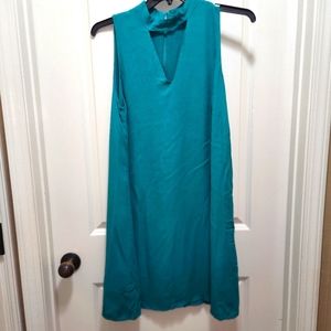 Green shift dress